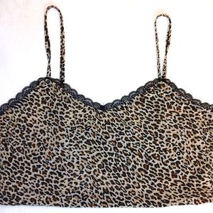 NWOT Shein Size Large Women's Super cute Leopard Crop Top/Bralette